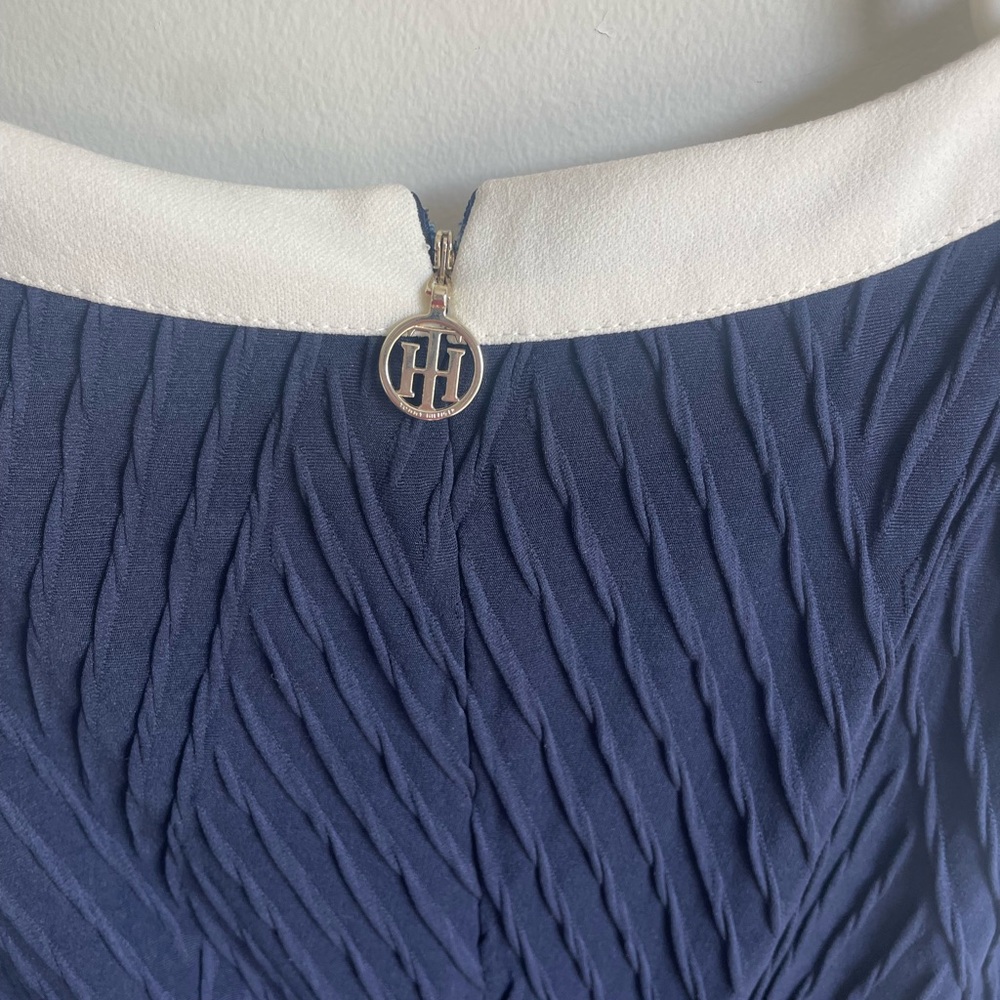 Tommy Hilfiger NWT Navy Blue & White Sleeveless Dress Sz 8 stretchy Nautical - Picture 6 of 6